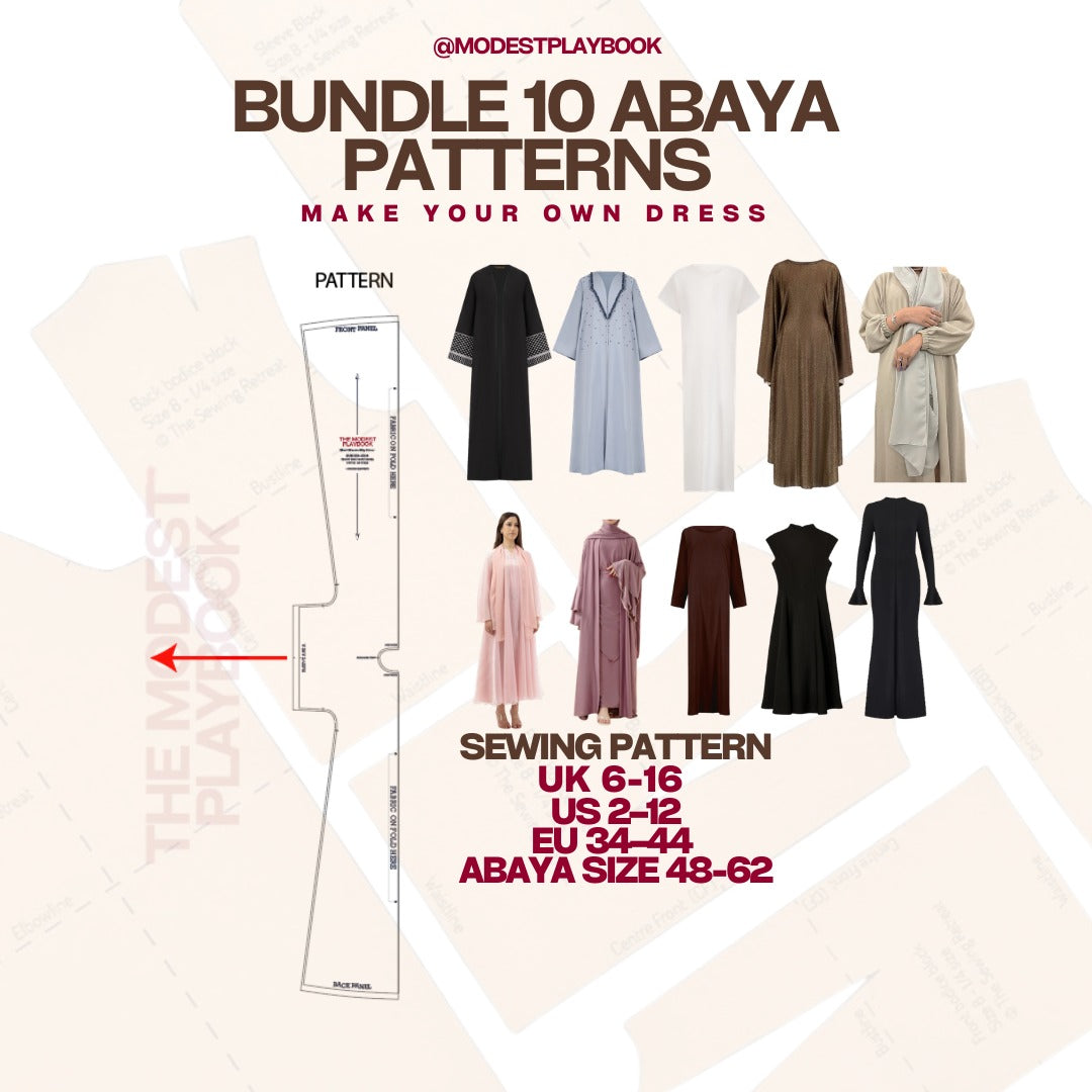 Bundle 10 Abaya Patterns cover