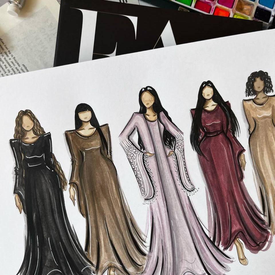 Modest Fashion Illustrations - 10 pack cover
