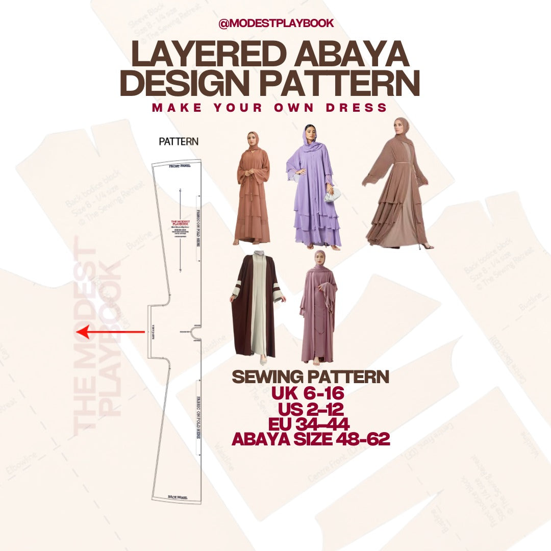 Layered Abaya Design Pattern cover