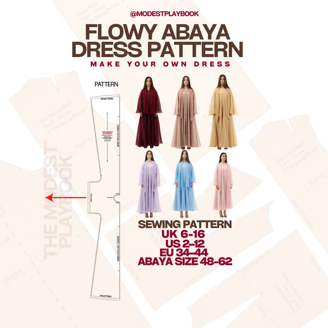 Flowy Abaya Dress Pattern cover